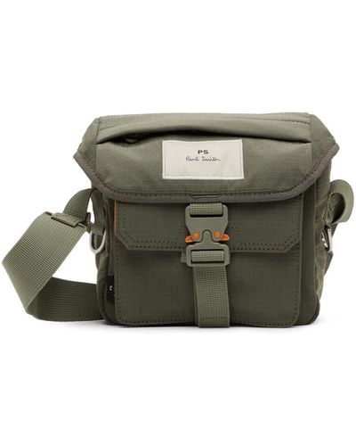 PS by Paul Smith Khaki Patch Bag - Green