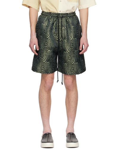 Song For The Mute Drawstring Shorts - Green