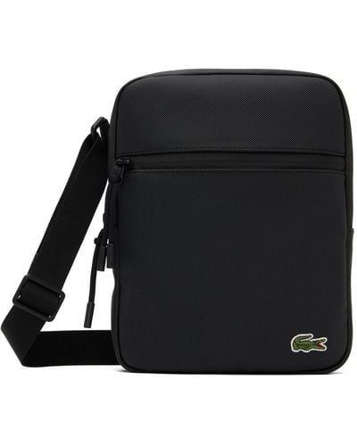 Lacoste Embroidered Crossbody Bag - Black