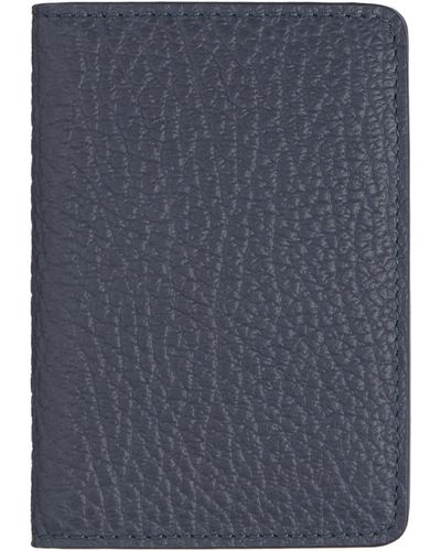 Maison Margiela Porte-cartes bleu marine à ornement cousu emblématique