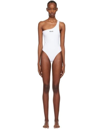 Rhude Ssense Exclusive White Swimsuit - Black