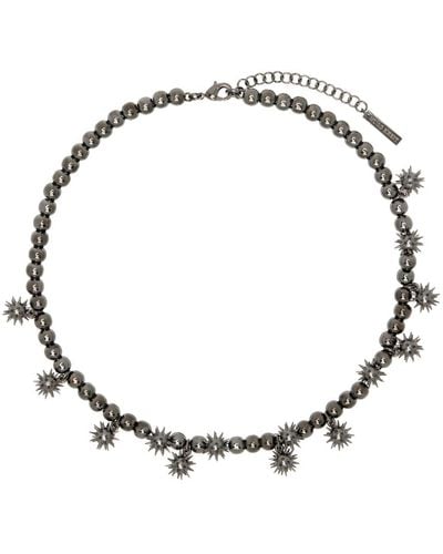 Hugo Kreit Ssense Exclusive Spiky Pearl Necklace - Metallic