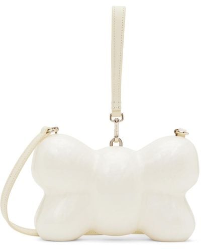 Simone Rocha Off-white Bow Bag - Natural