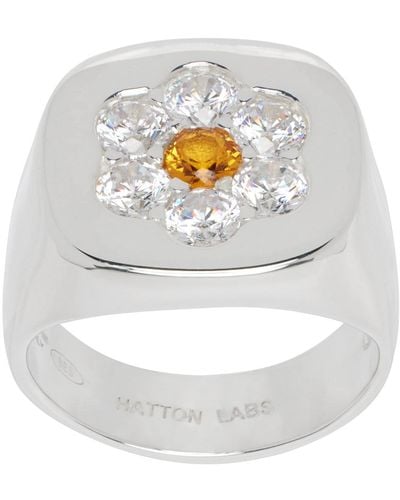 Hatton Labs Daisy Signet Ring - Metallic