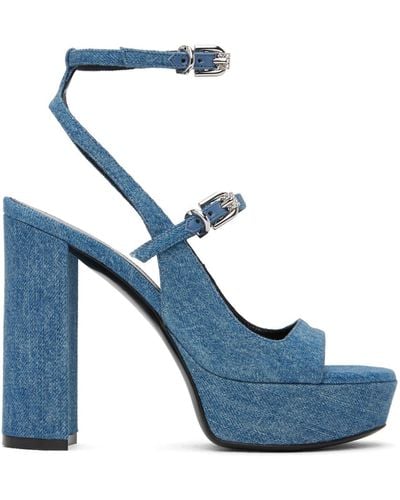 Givenchy Sandales à talon bottier voyou bleues