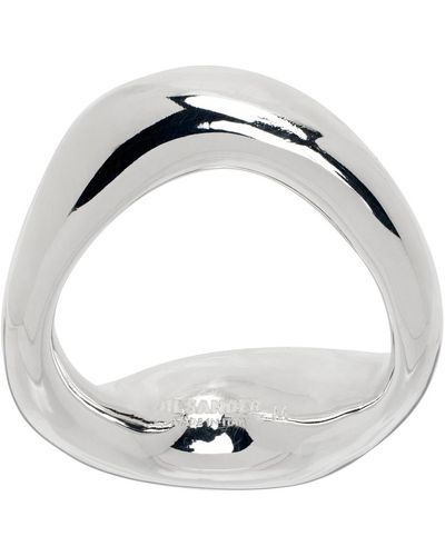 Jil Sander Silver Sculptural Ring - Metallic