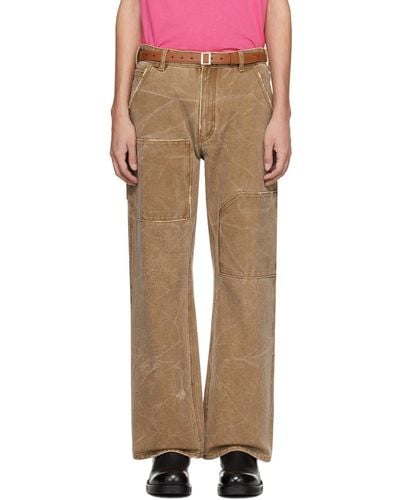 Acne Studios Brown Patch Trousers - Multicolour