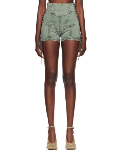 Jean Paul Gaultier Green Knwls Edition Denim Shorts - Black