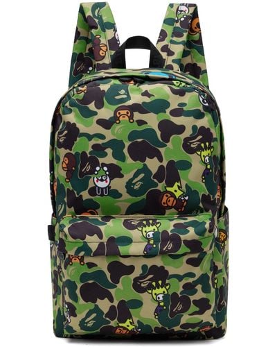 A Bathing Ape Baby Milo Large Backpack - Green