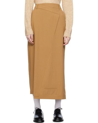 Cordera Tailoring Midi Skirt - Natural