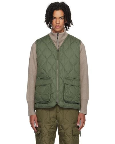Taion Lace-up Down Vest - Green