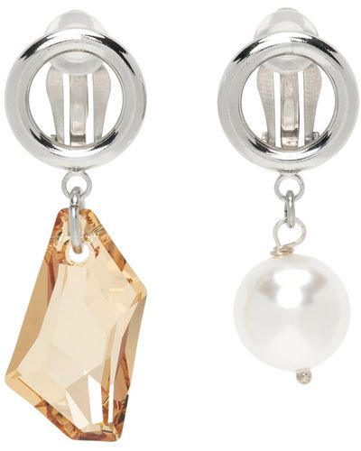 Justine Clenquet Ssense Exclusive Laura Clip-on Earrings - Multicolor