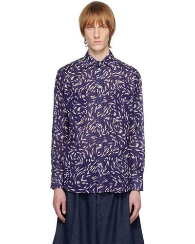 Situationist Printed Shirt - Blue