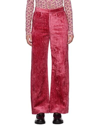 Isabel Marant Pink Daryl Trousers - Red