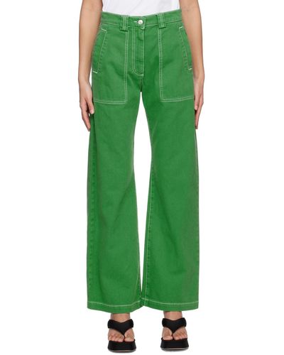MSGM Green baggy Jeans