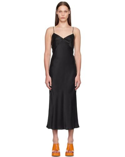 SILK LAUNDRY Deco Midi Dress - Black