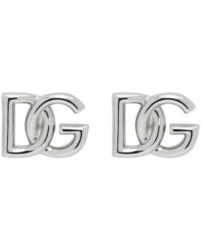 Dolce & Gabbana Dolce&gabbana Silver 'dg' Cuff Links - Black