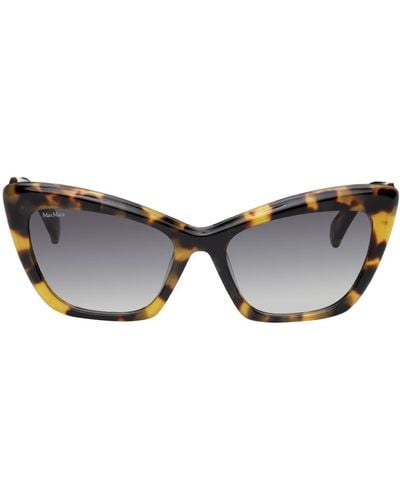 Max Mara Tortoiseshell Cat-eye Sunglasses - Black