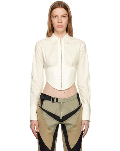 Dion Lee White Undercorset Shirt - Natural