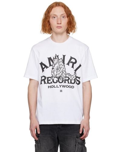 Amiri ホワイト Records Wolf Tシャツ