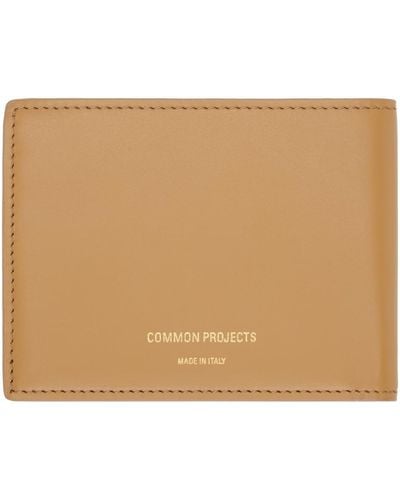 Common Projects Tan Leather Wallet - Black