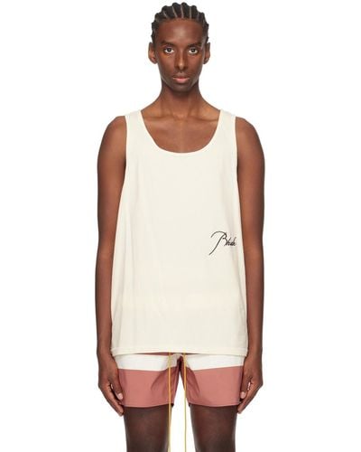 Rhude Off-white Embroidered Tank Top - Multicolour