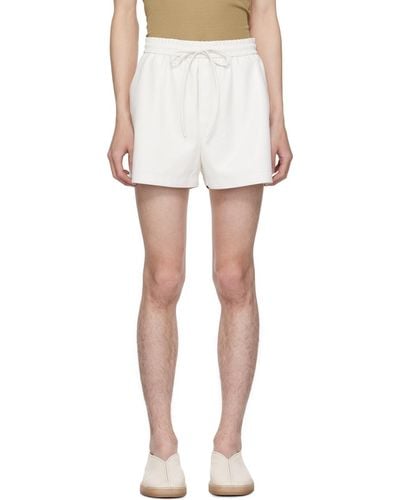 Nanushka Amil Vegan Leather Shorts - White