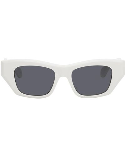 Alaïa Alaïa lunettes de soleil rectangulaires blanches - Noir