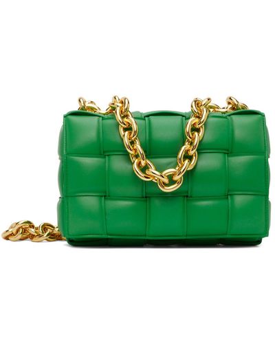 Bottega Veneta Chain Cassette Shoulder Bag - Green