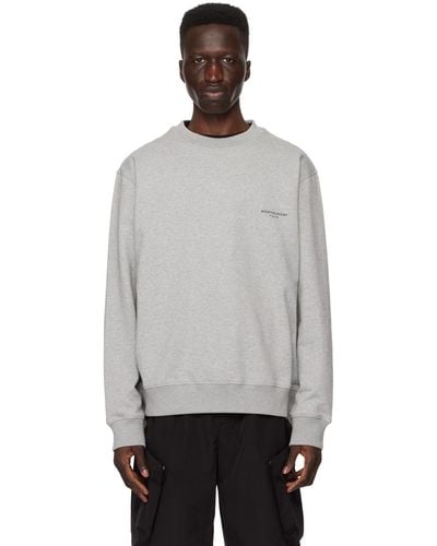 WOOYOUNGMI Grey Patch Sweatshirt - Black