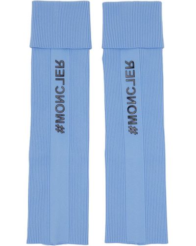3 MONCLER GRENOBLE Blue Legwarmer Socks