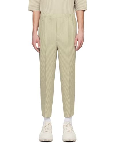 Homme Plissé Issey Miyake Taupe Compleat Pants - Natural