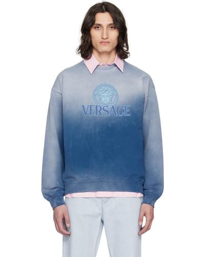 Versace ブルー メドゥーサ スウェットシャツ