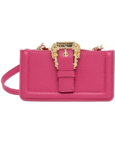 Versace Pink Pin-buckle Bag - Black