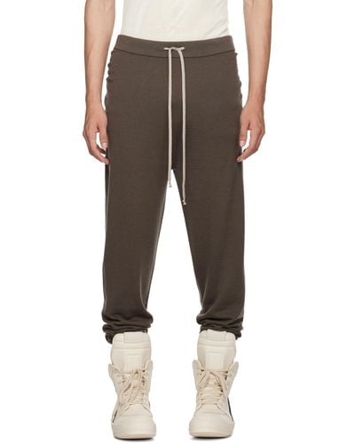 Rick Owens Grey Drawstring Sweatpants - Black