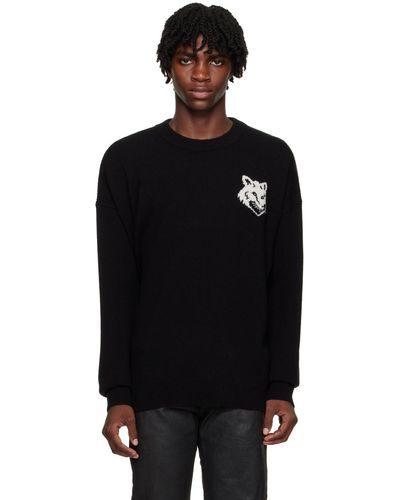 Maison Kitsuné Black Fox Head Sweater