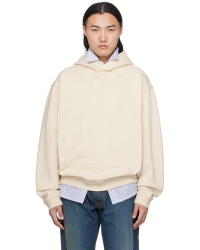 Maison Margiela Off- Embroidered Hoodie - Blue