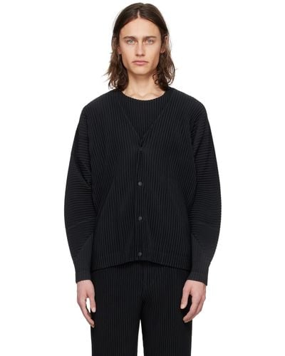 Homme Plissé Issey Miyake Monthly Colour March Cardigan - Black