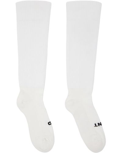 Rick Owens Chaussettes 'so cunt' blanches