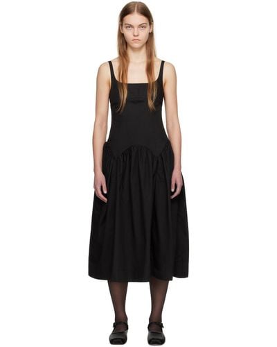 Sandy Liang Cricket Midi Dress - Black