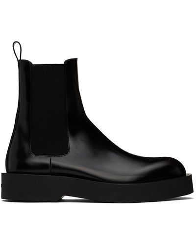 Jil Sander Black Calfskin Chelsea Boots