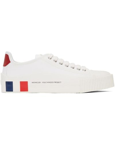 Moncler White Glissiere Sneakers - Black
