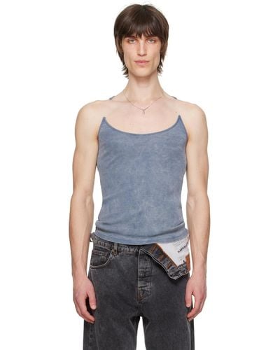 Y. Project Blue Invisible Strap Tank Top