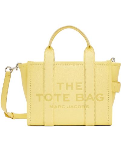 Marc Jacobs Petit cabas 'the tote bag' jaune en cuir