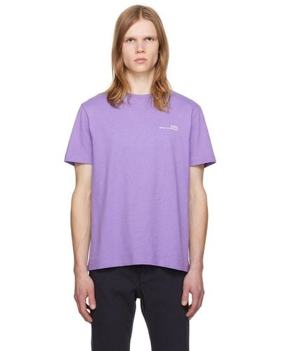 A.P.C. . Purple Item T-shirt