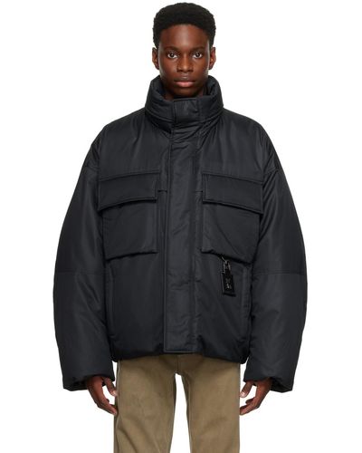 WOOYOUNGMI Funnel Neck Down Jacket - Black