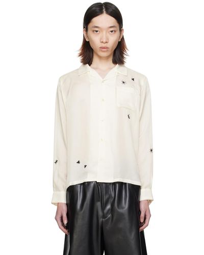 Undercover Off-white Embroidered Shirt - Black