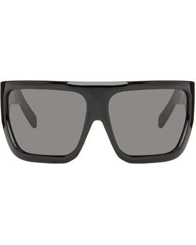 Rick Owens Black Davis Sunglasses - Grey