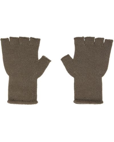 The Elder Statesman Ssense Exclusive Heavy Fingerless Gloves - Black