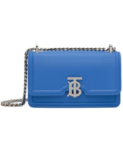 Burberry Mini sac à bandoulière bleu à monogramme tb